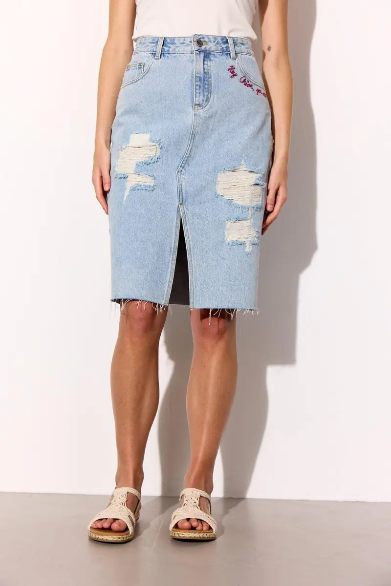 Hunkøn - Kenna Denim Skirt 26021 - Light Denim