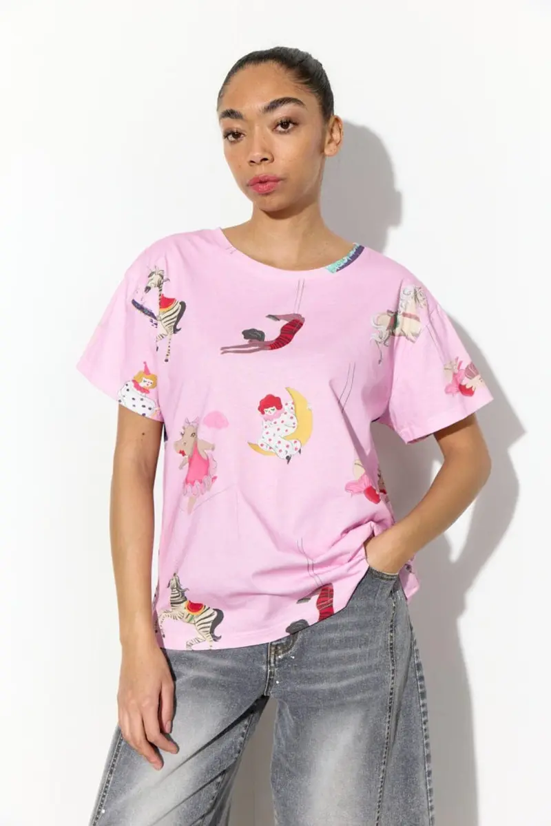 Hunkøn - Mirage T-Shirt 26502 - Pink Showstopper Art Print