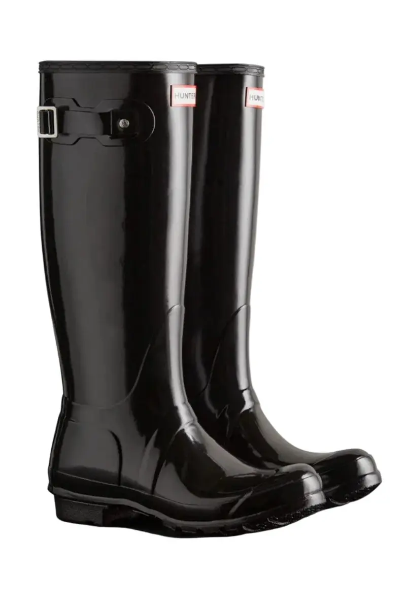 Hunter - Womens Original Tall Gloss Boot Wft1000rglblk - Black
