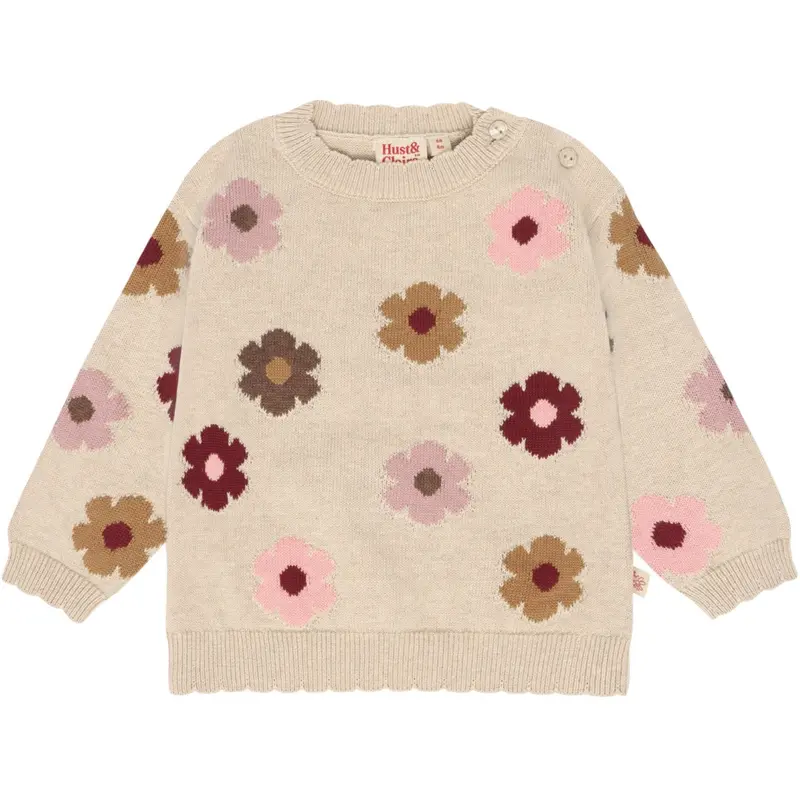 Hust & Claire Old Beige Melange Pusle Flower