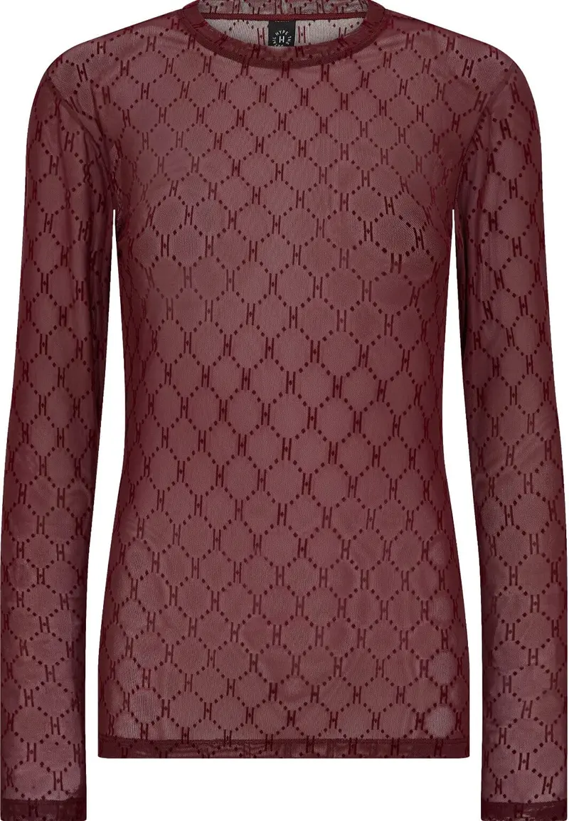 Hype The Detail - Mesh Blouse 300-14 - 12 - Rød