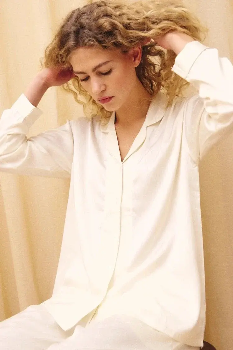 Hype The Detail - Satin Pyjamas 800-43 - 80 - Ivory
