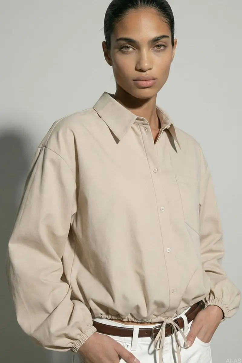 Hypedrop - Hdkaren Ls Volume Tie Shirt 32000841 - 5189344 - White Swan