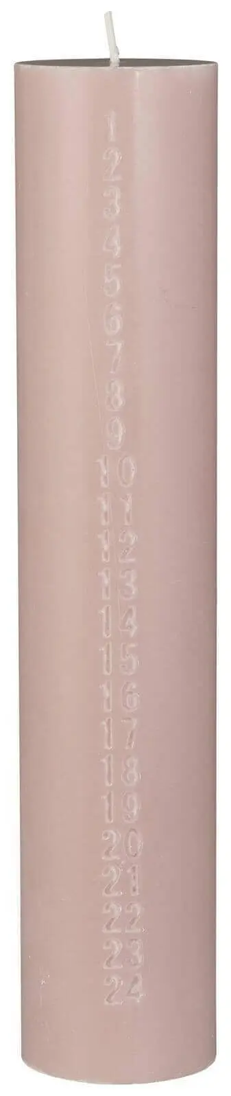 Ib Laursen - Kalenderlys 1-24 PræGet Tal Rosa Malva Stearin SvanemæRket - 78009-38