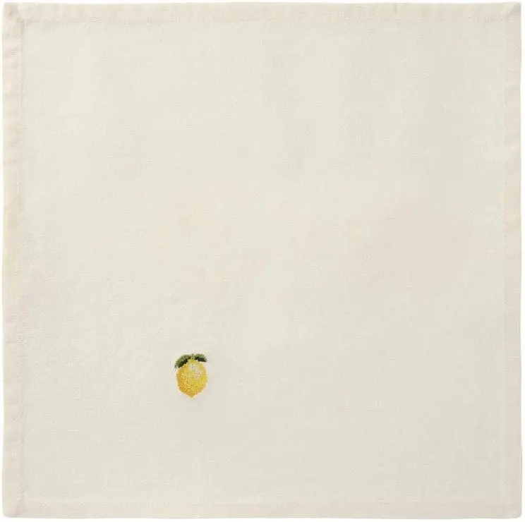 Ib Laursen - Stofserviet Summer Vibes m/citron butter cream - Bomuld, Polyester - 63035-82
