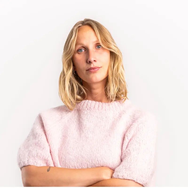 Ida alpaka strik / kortærmet / Pink
