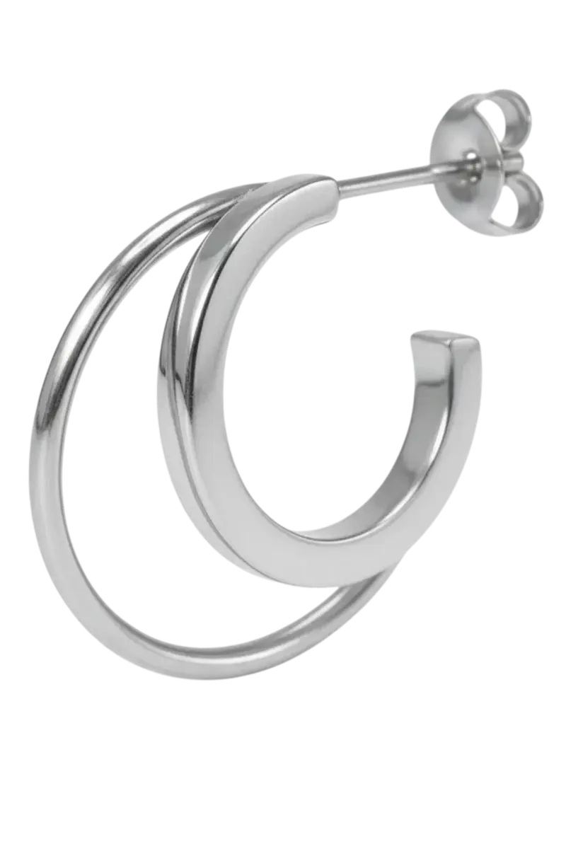Jane Koenig - Double Olympia Hoop DOH-SS26-SS-SEFT - Silver