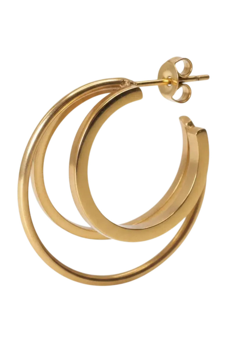 Jane Koenig - Triple Olympia Hoop TOH-SS26-SS-G_RIGHT - Golden