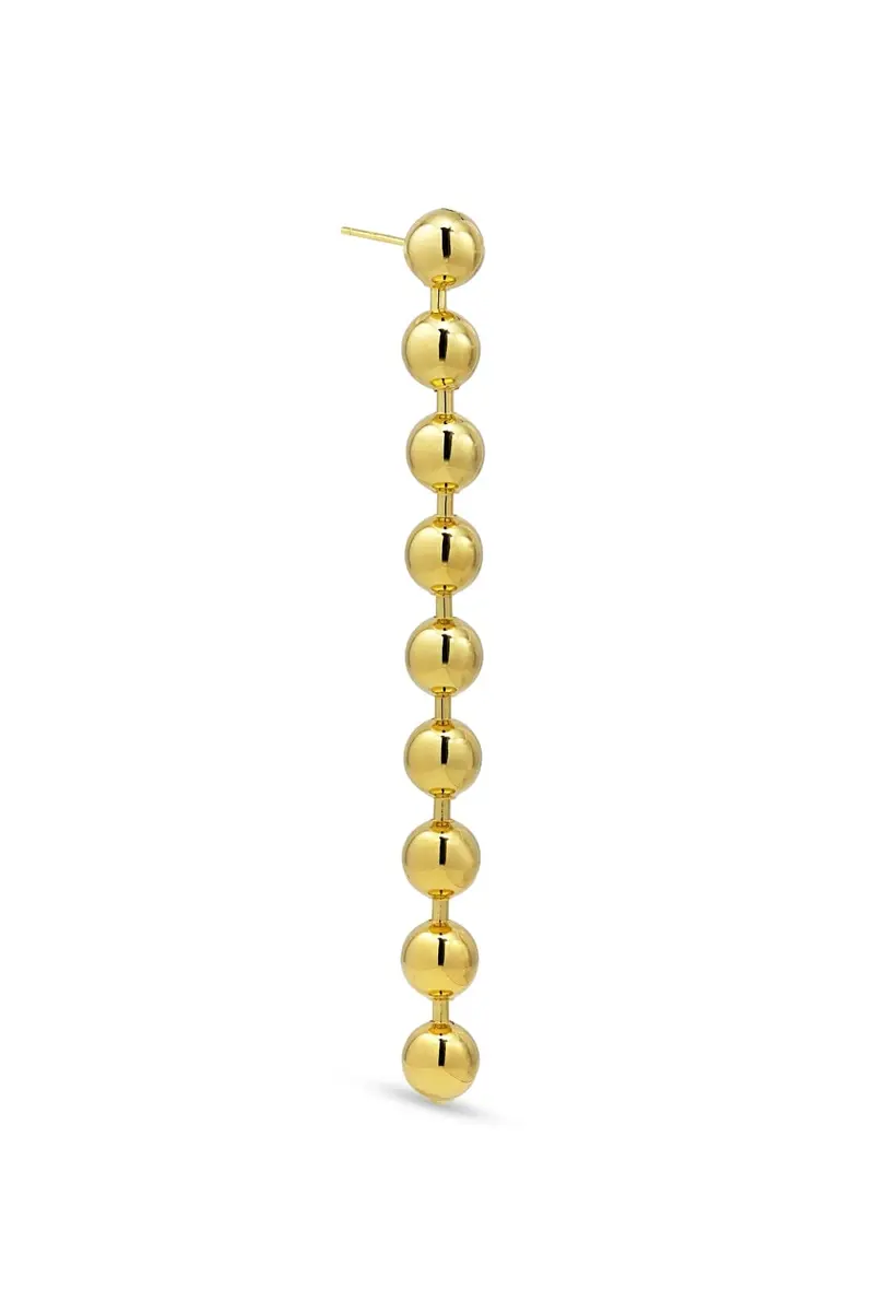 Jane Kønig - Big Atomic Chain Stud - Forgyldt