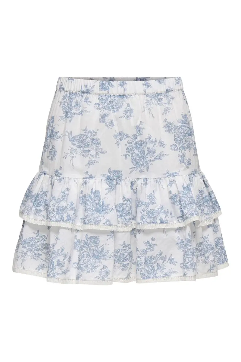 JDY - Jdyalberte Layer Skirt - 5026898 Cloud Dancer 26-02-26 Abstract Flowers