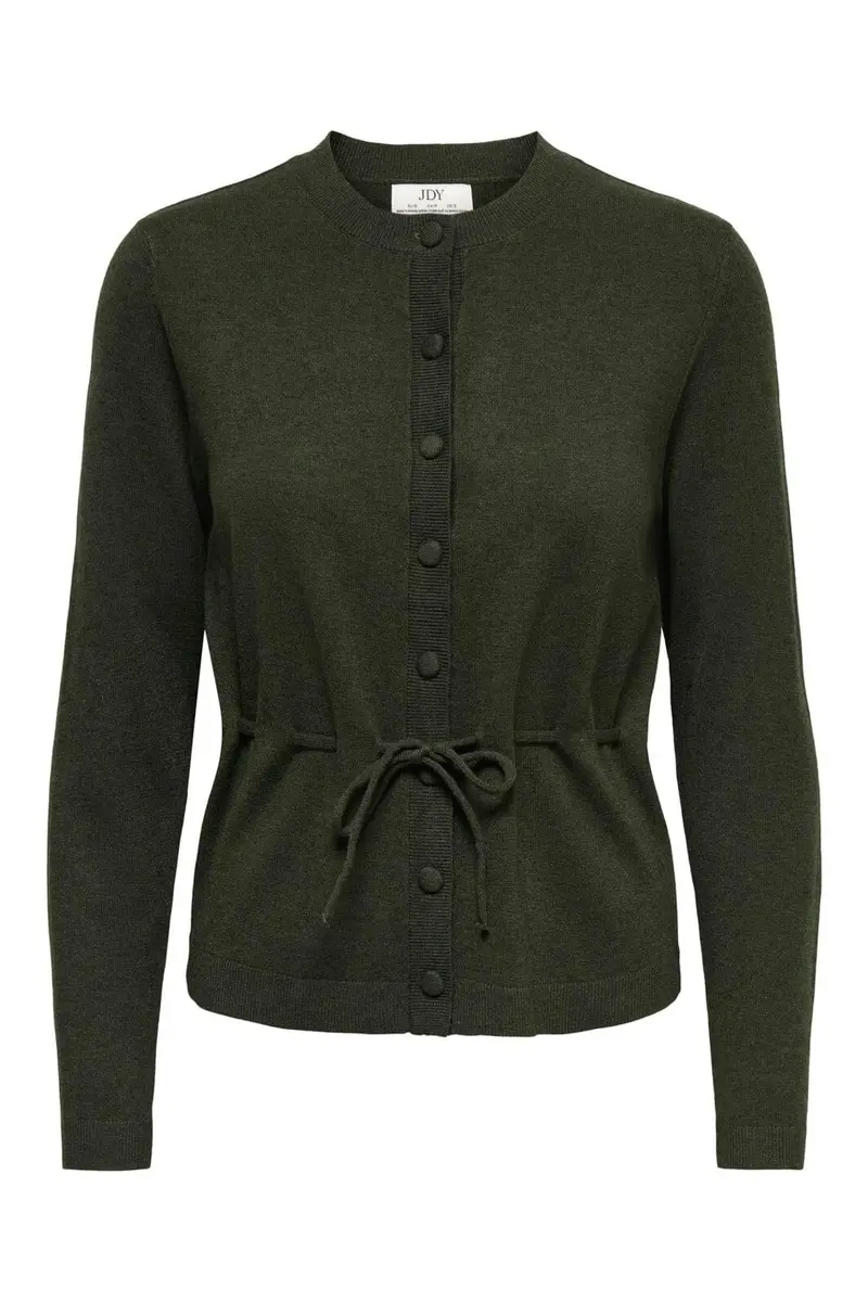 Jdy - Jdyamore L/S Tie Cardigan Knt - 5074290 Forest Night