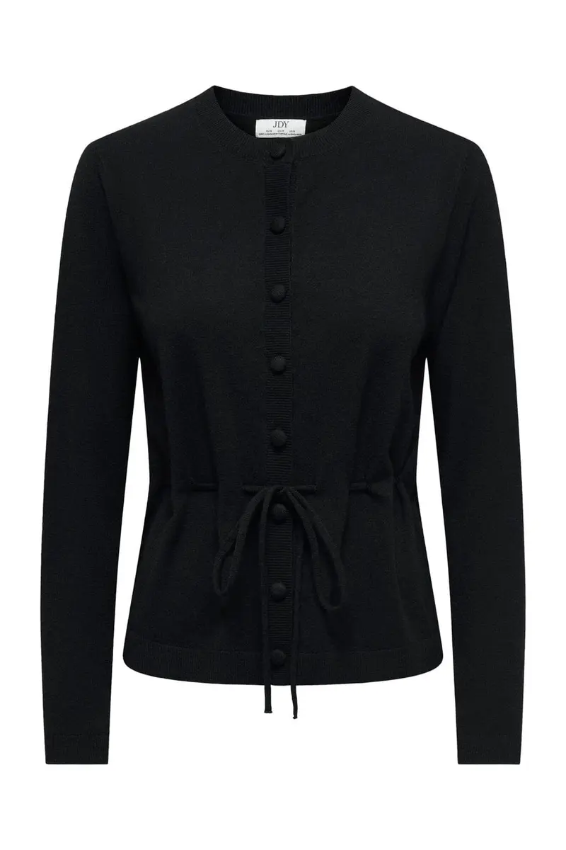 Jdy - Jdyamore L/S Tie Cardigan Knt - 5140035 Black