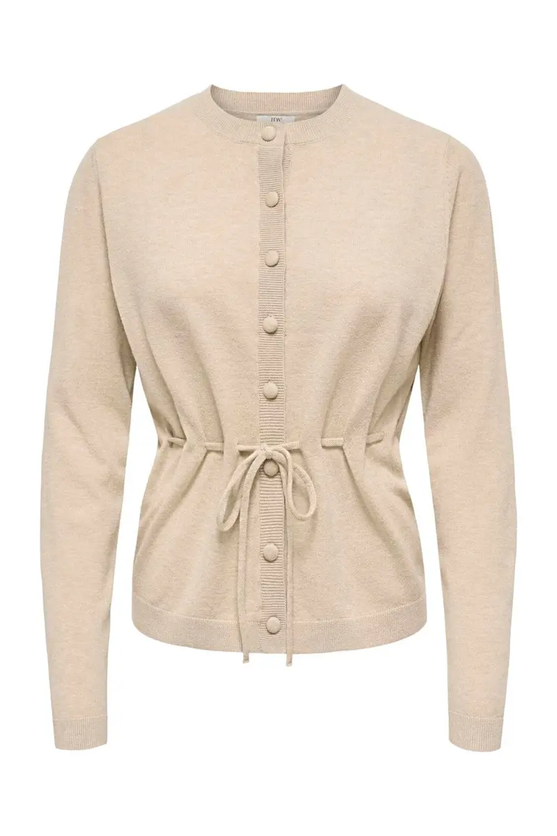 Jdy - Jdyamore L/S Tie Cardigan Knt - 5140036 Cement