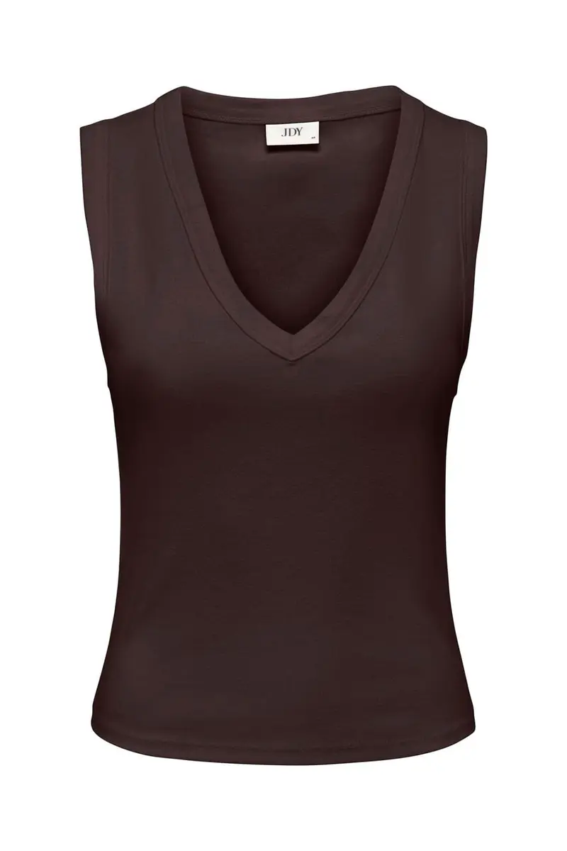 Jdy - Jdyaspa Life S/L Vneck Tank Top - 5289328 Chocolate Torte