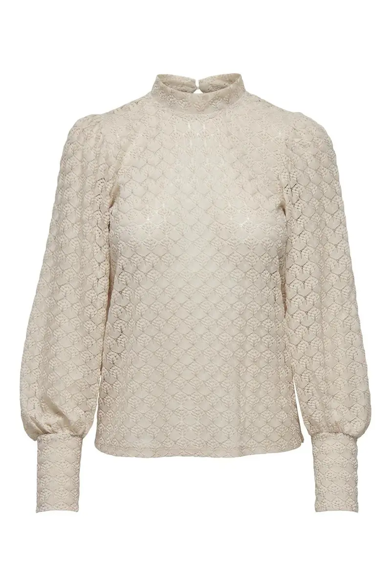 JDY - JDYavery L/S Lace Top - 4048744 Sandshell