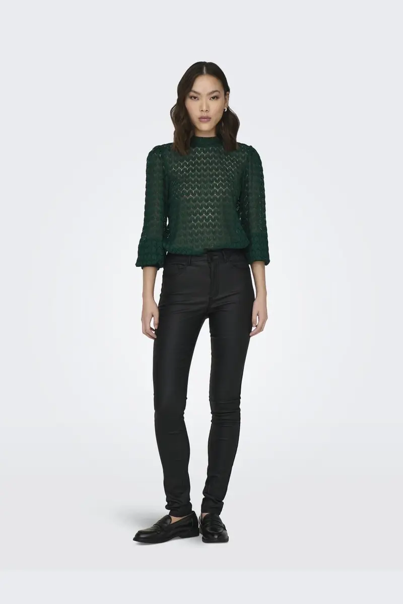 JDY - Jdyavery L/S Lace Top - 4381103 Scarab