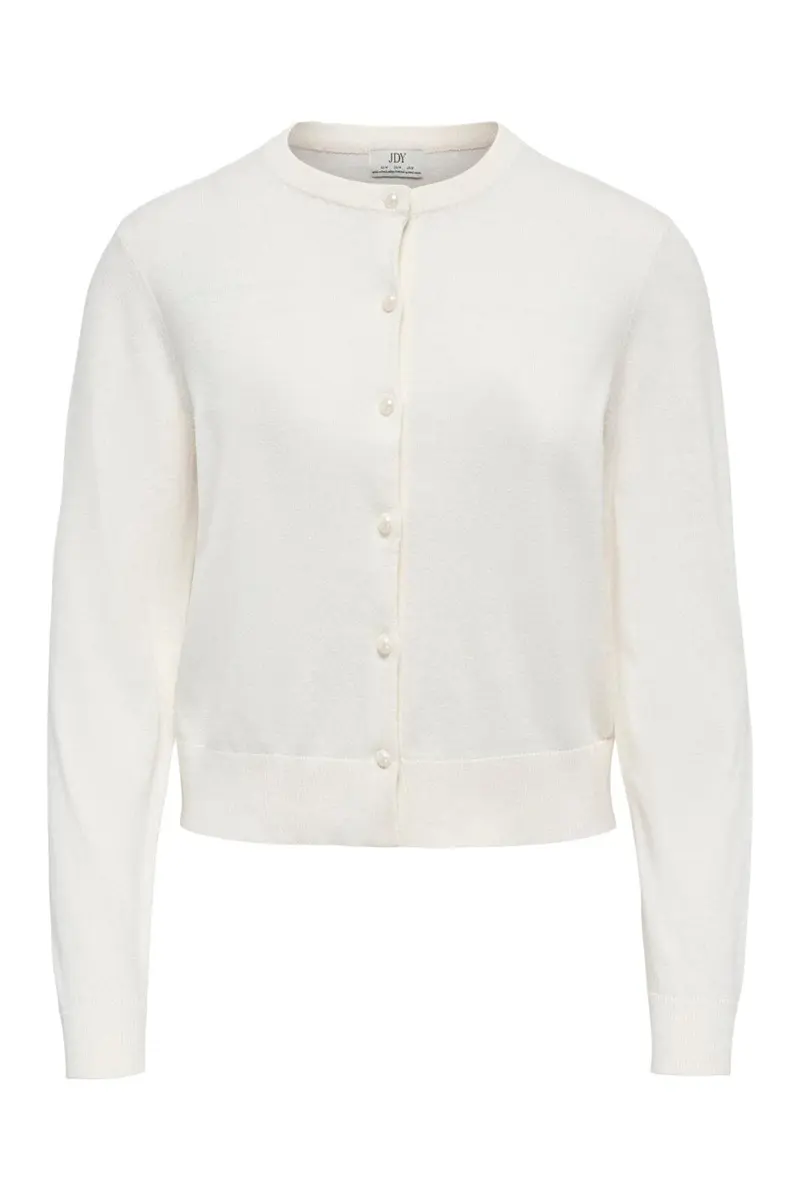 Jdy - Jdybodil L/S Pearl Button Cardigan Knt - 5104876 Egret Melange