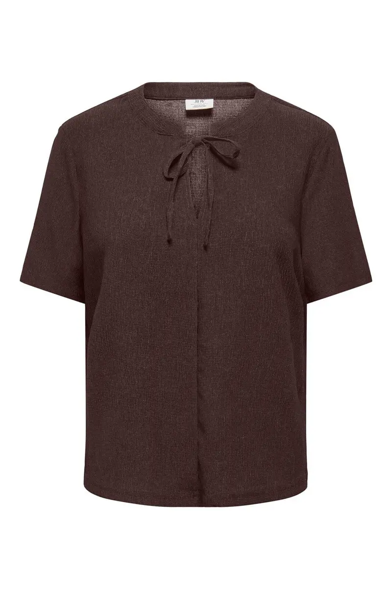 JDY - Jdydebbie Ss V Neck Top Dia - 5104544 Coffee Bean