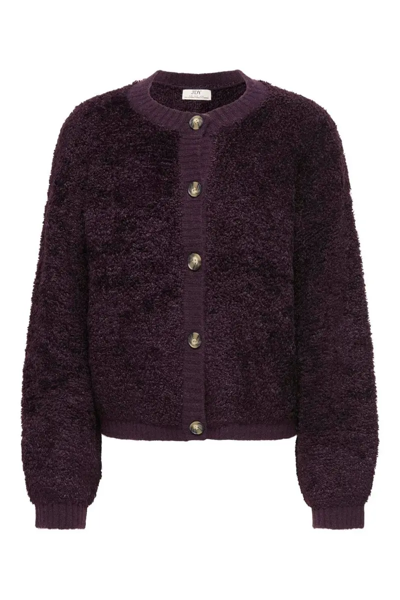 Jdy - Jdyeira Life L/S Oneck Cardigan Knt - 5105886 Plum Perfect