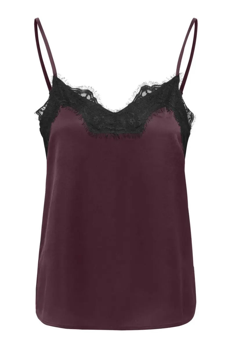 JDY - Jdyelly Lace Singlet - 5079427 Winetasting
