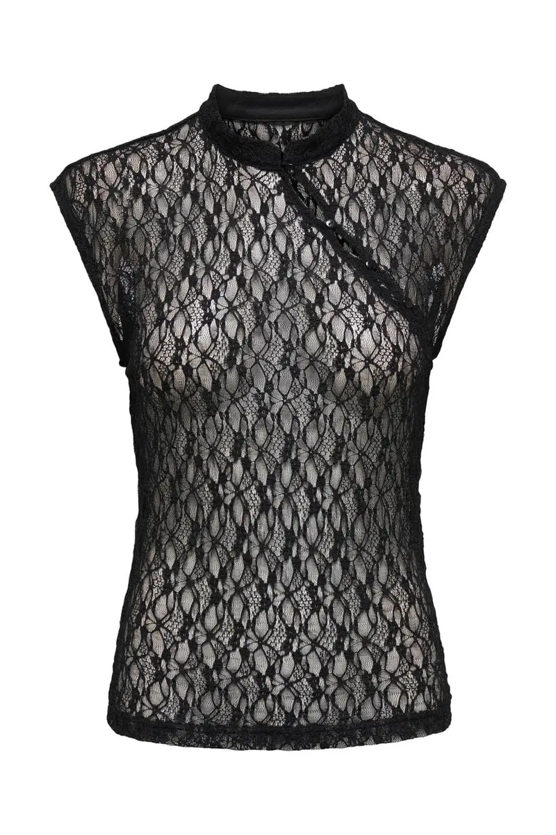 Jdy - Jdyfila S/L Lace Top - 5238705 Black
