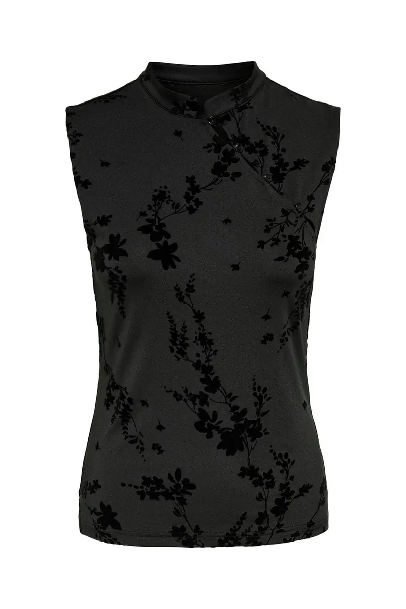 Jdy - Jdyflora S/L Flock Top - 5238699 Black