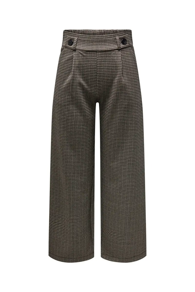 JDY - Jdygeggo Mia Long Check Pant - 3750952 Cobblestone Mini Check
