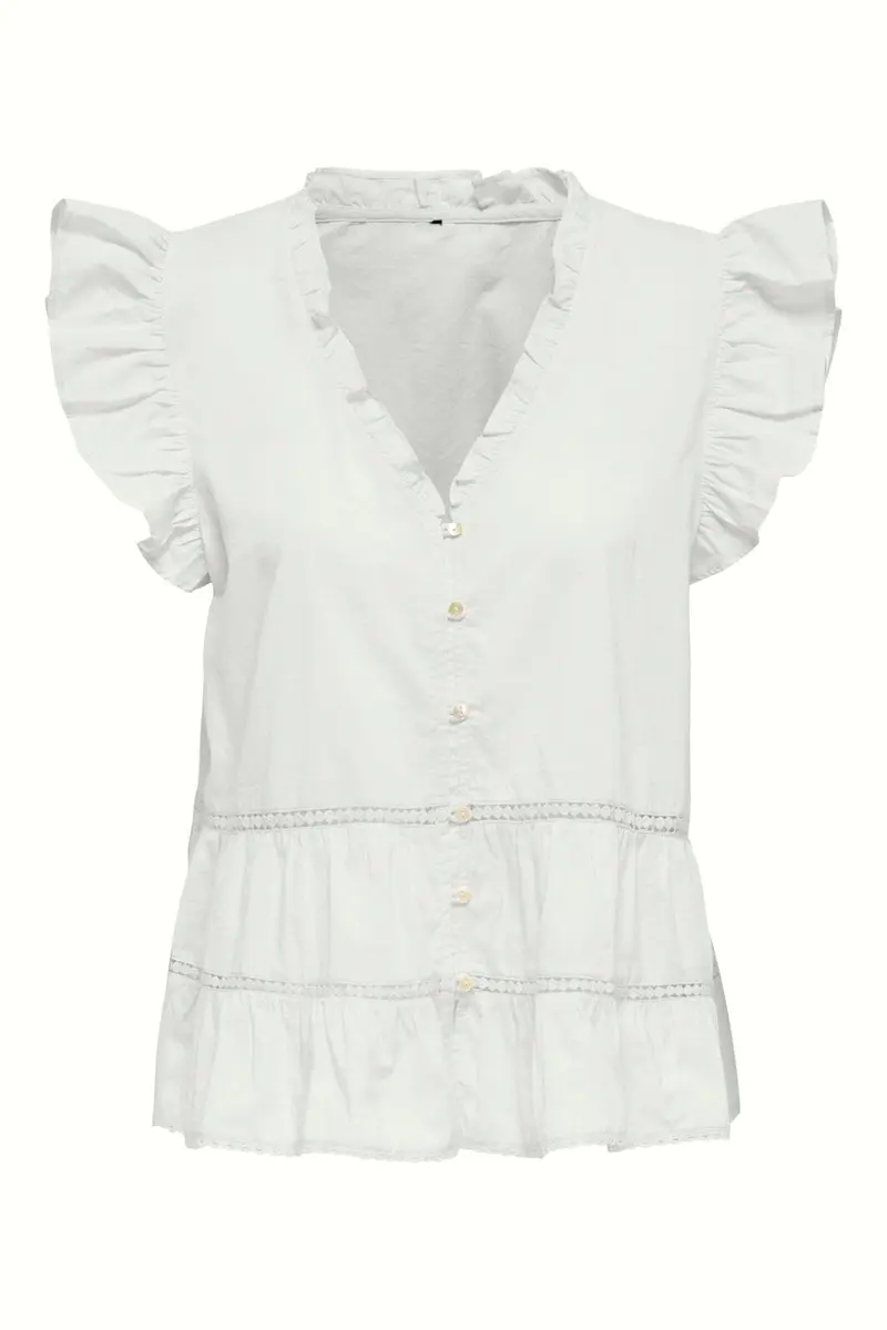JDY - Jdyjulia S/L Lace Top - 5026530 Cloud Dancer