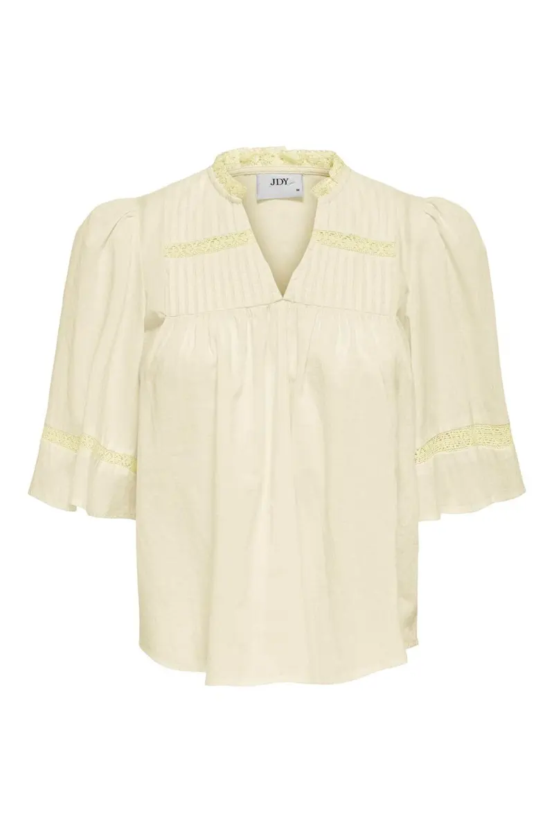 JDY - Jdyjulie 2/4 Lace Detail Top - 5026891 Pear Sorbet
