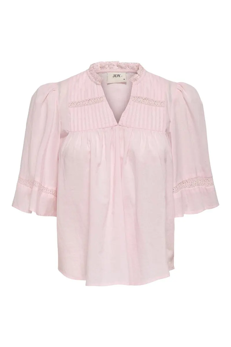 JDY - Jdyjulie 2/4 Lace Detail Top - 5026893 Festival Bloom