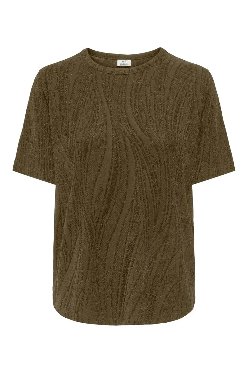 Jdy - Jdykiwi S/S O Neck Top - 5173952 Dark Olive Glitter