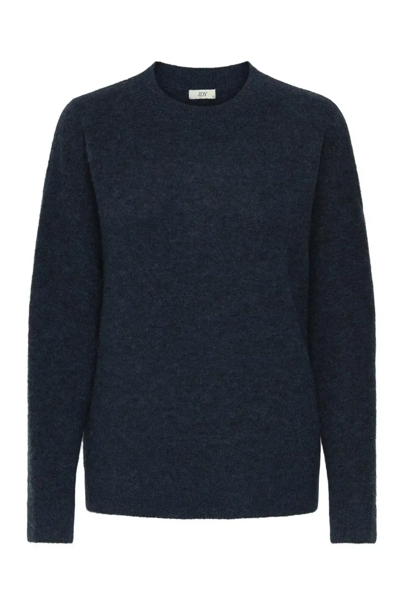 JDY - Jdyluna L/S O-Neck Pullover Knt - 4857482 Navy Blazer Melange