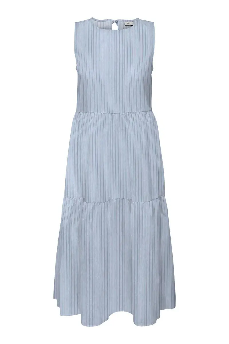 JDY - Jdymio S/L Mididress Dia - 5049598 Cashmere Blue 01-02-26 White & Toasted Coconut