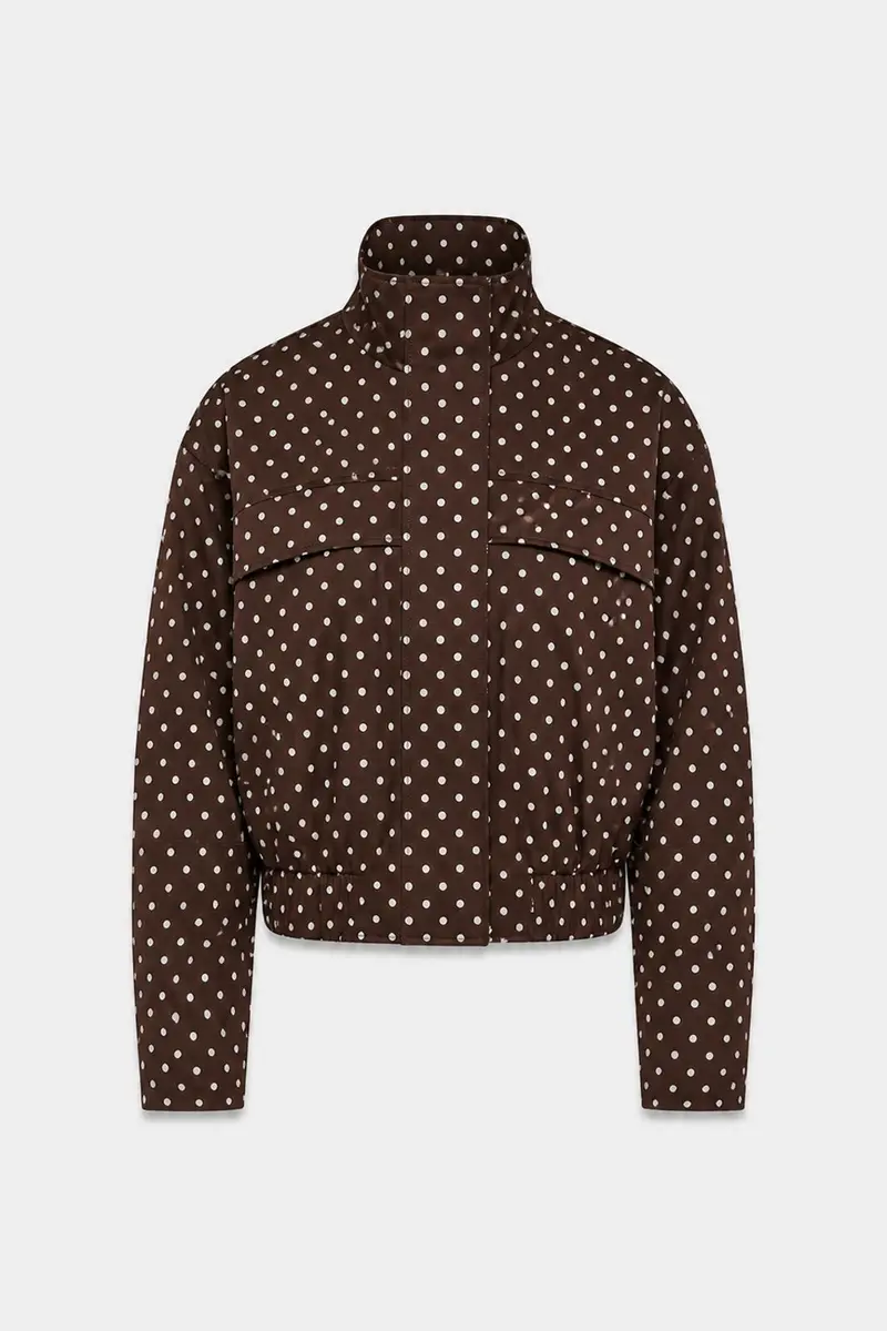 JDY - Jdynaomi L/S Jacket - 5235416 Chocolate Brown White Dots