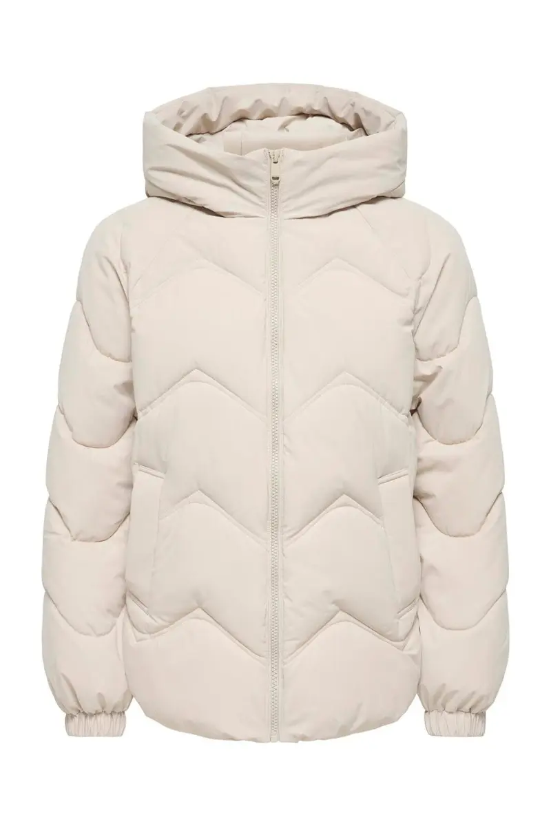 Jdy - Jdypower Short Hood Puffer Hab - 5040844 Silver Lining
