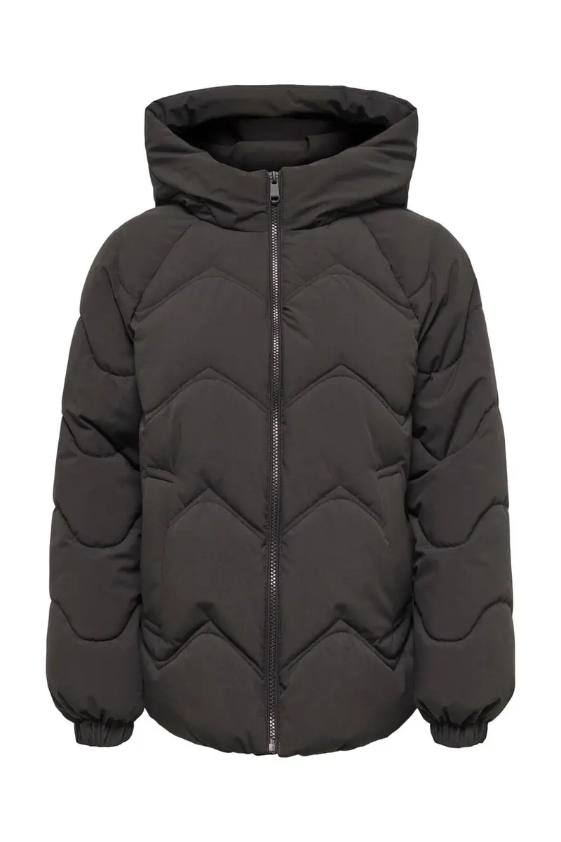 Jdy - Jdypower Short Hood Puffer Hab - 5102619 Chocolate Torte