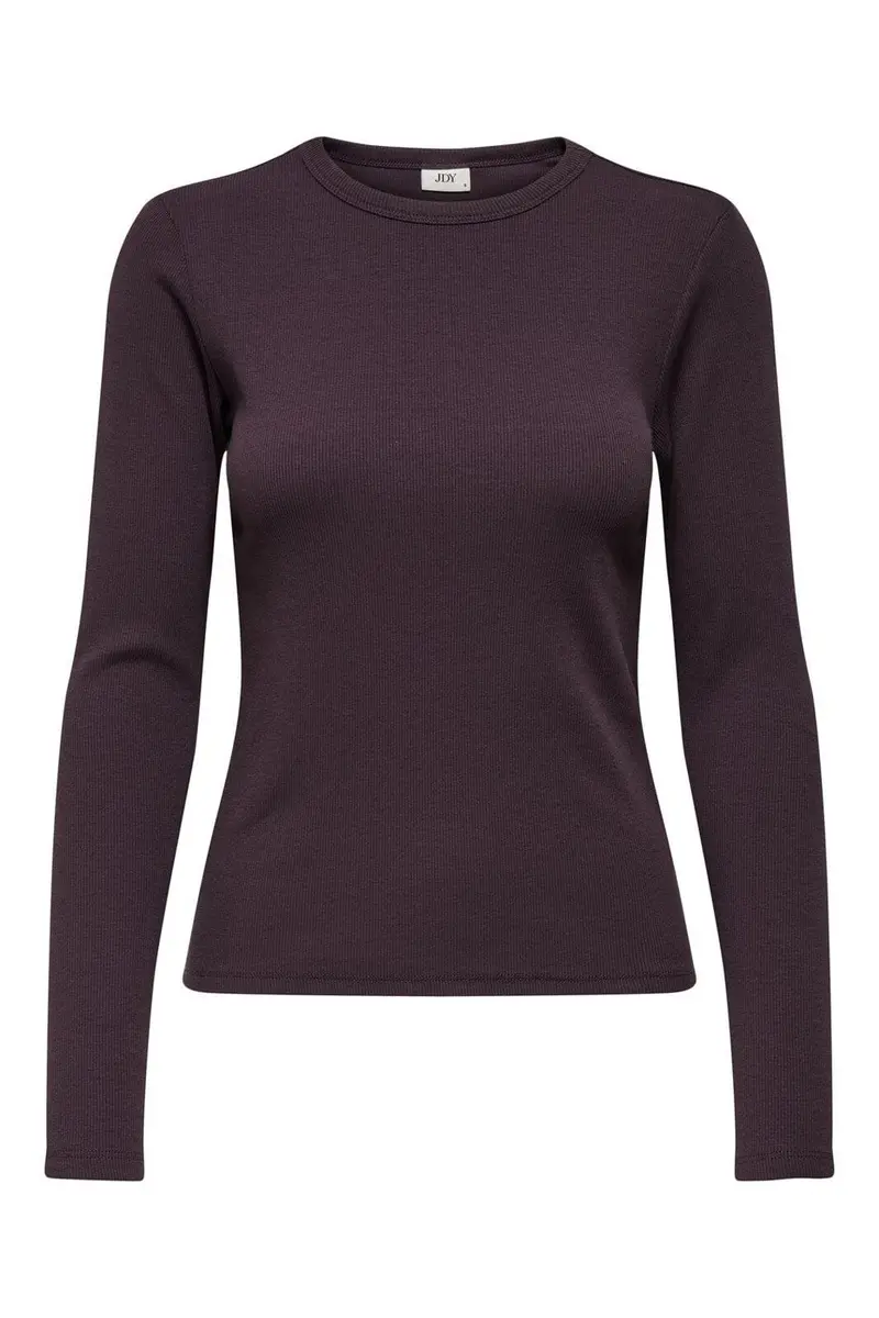 JDY - Jdysolar L/S O Neck Top Dia - 4890445 Fudge