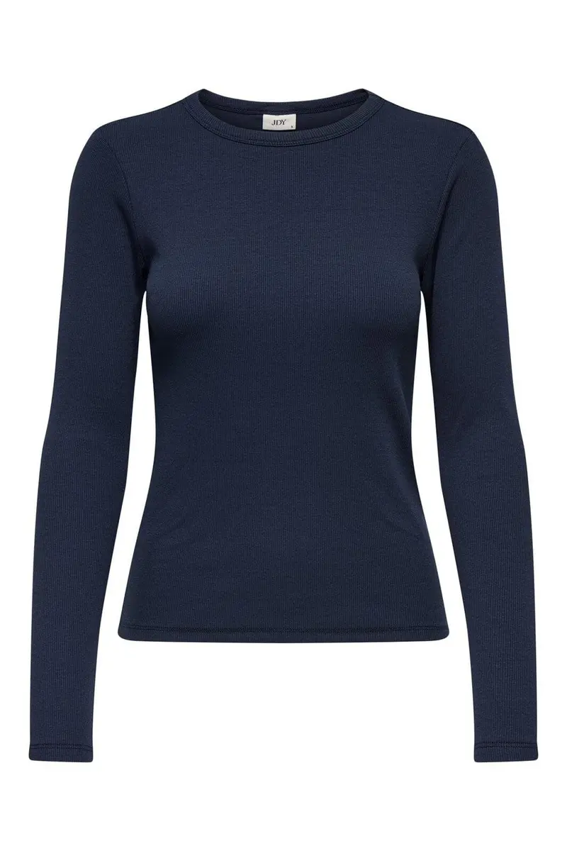 JDY - Jdysolar L/S O Neck Top Dia - 4890446 Navy Blazer