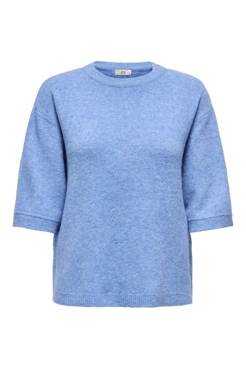 JDY - Jdysonja S/S O-Neck Pullover Knt - 4888620 Provence Melange
