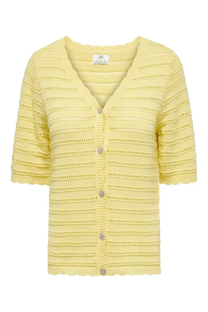 JDY - Jdytanja 2/4 V-Neck Cardigan Knt - 5020381 Double Cream
