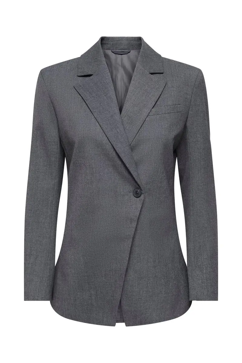 JDY - Jdyvalerie L/S Fitted Blazer - 5082542 Dark Grey Melange