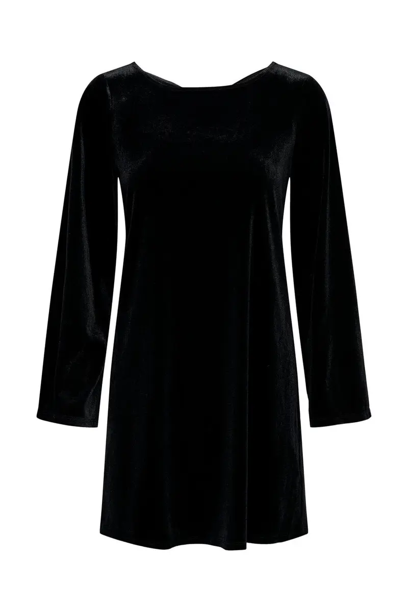 JDY - Jdyvictory L/S Velvet Bow Dress - 4906622 Black Bow