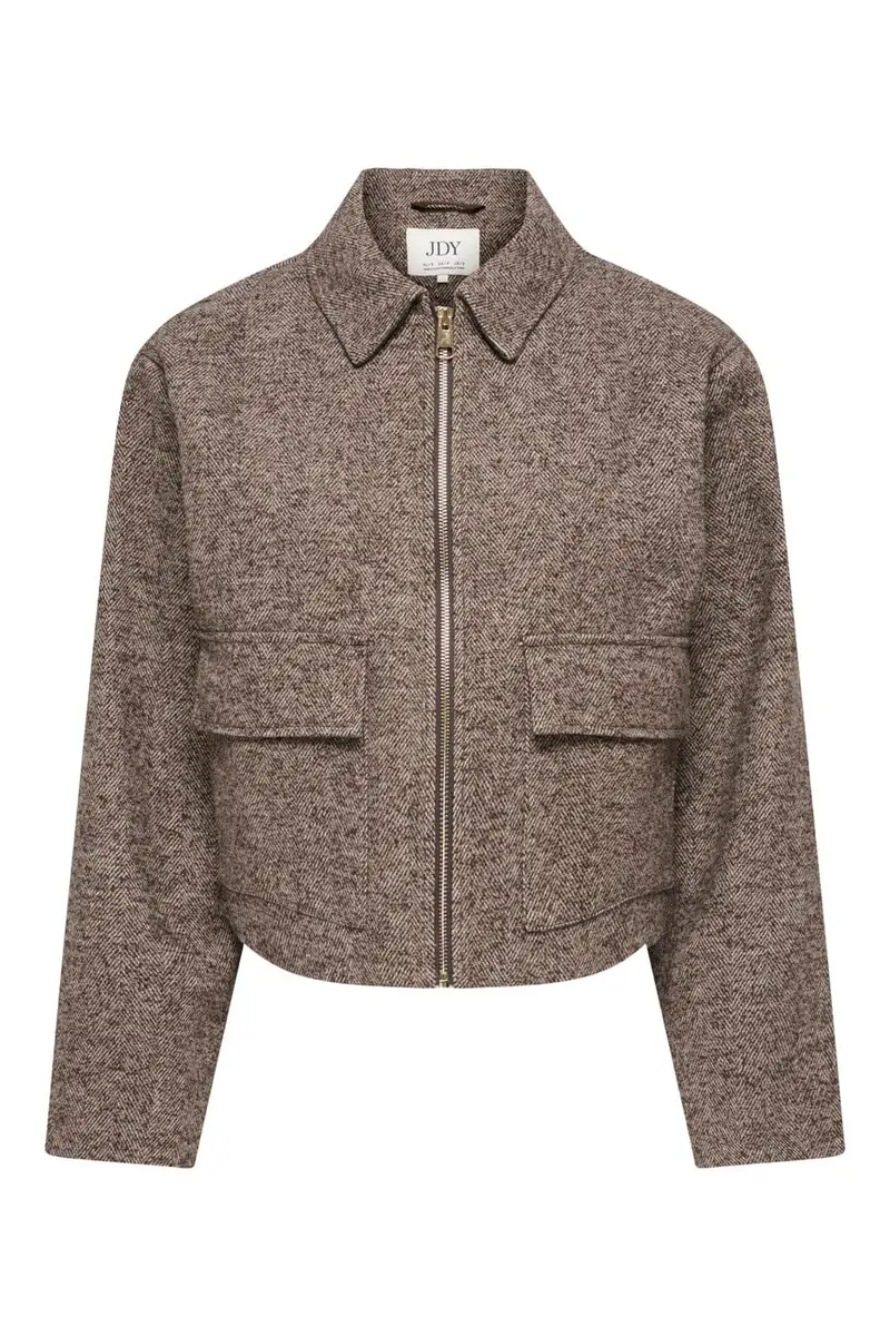 JDY - Jdyvinga Herringbone Jacket Yfm - 5044314 Chocolate Torte Herringbone