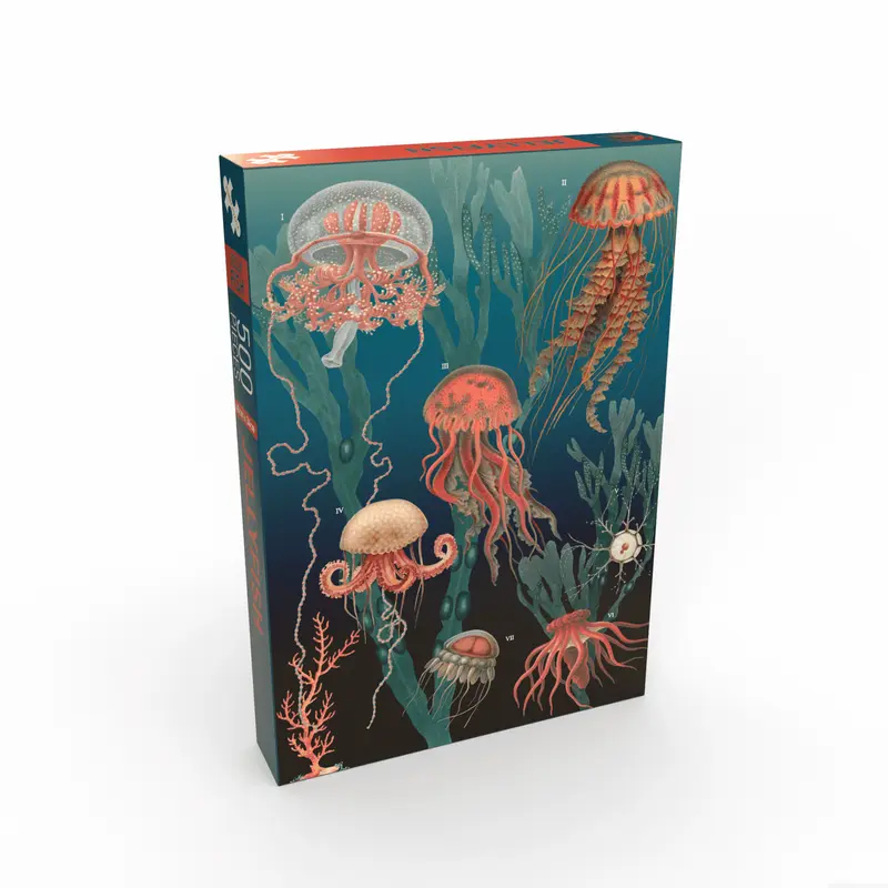 Jellyfish 500 brikker vintage puslespil fra Penny Puzzle