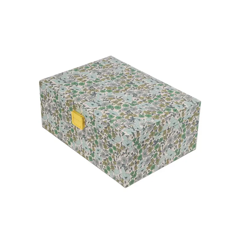 Jewelry box square / Liberty Poppy and Daisy Teal