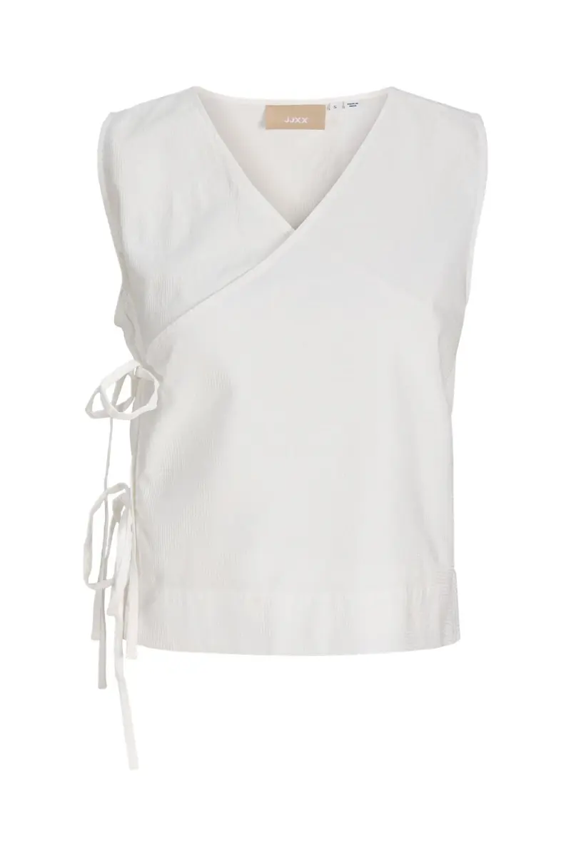 Jjxx - Jxalia Structured Sl Wrap Top - 4954866 Blanc De Blanc