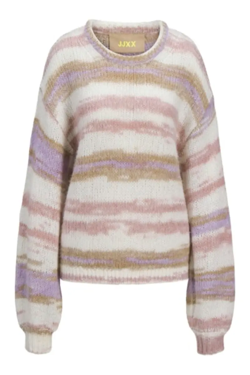 Jjxx - Jxamelia Crew Neck Knit - 4862529 Fog /Multi Color