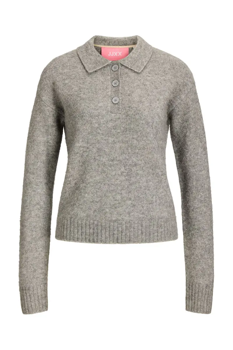 Jjxx - Jxcatalina Diverse Polo Knit - 5126975 Medium Grey Melange
