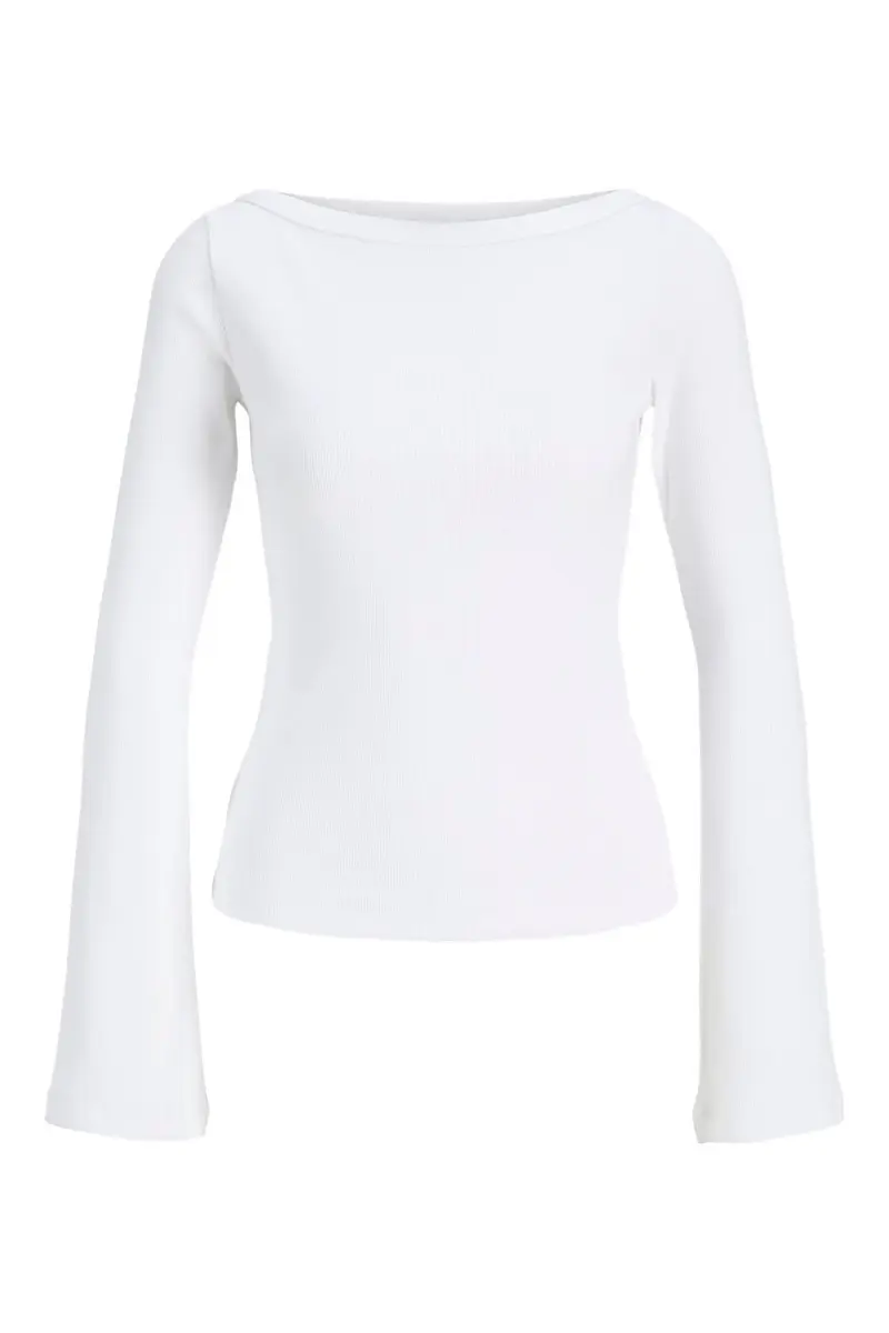 Jjxx - Jxfifi Str Boatneck Ls Wide Top - 5200676 Bright White