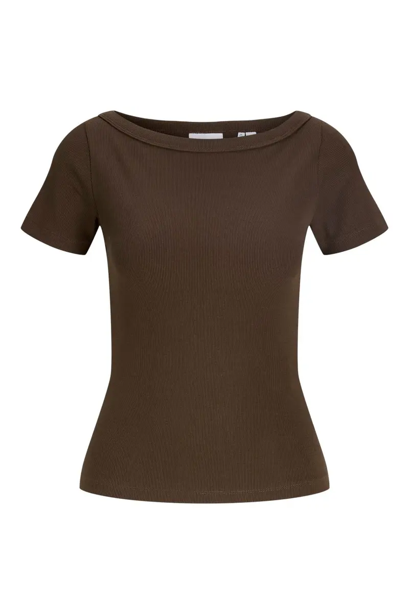 Jjxx - Jxfifi Str Ss Boatneck Tee - 5179401 Demitasse